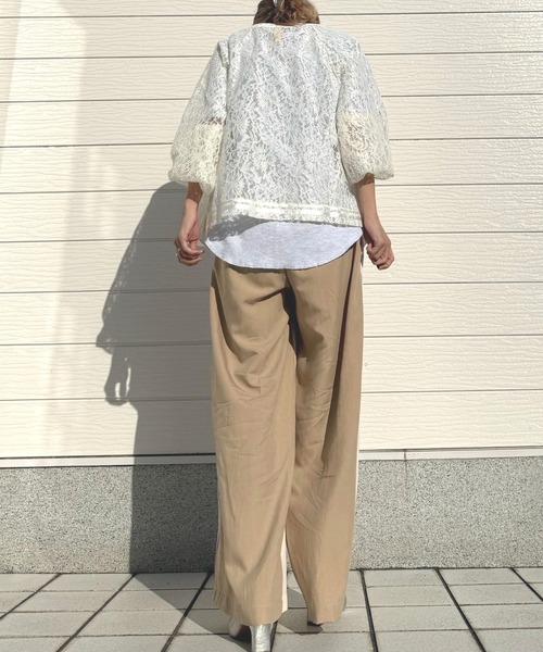 Q（キュー）の「レースブルゾン（ブルゾン・レディース・アイボリー/ブラック・MEDIUM）」の12枚目の写真