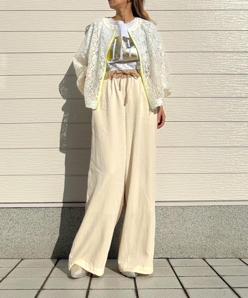 Q（キュー）の「レースブルゾン（ブルゾン・レディース・アイボリー/ブラック・MEDIUM）」の11枚目の写真