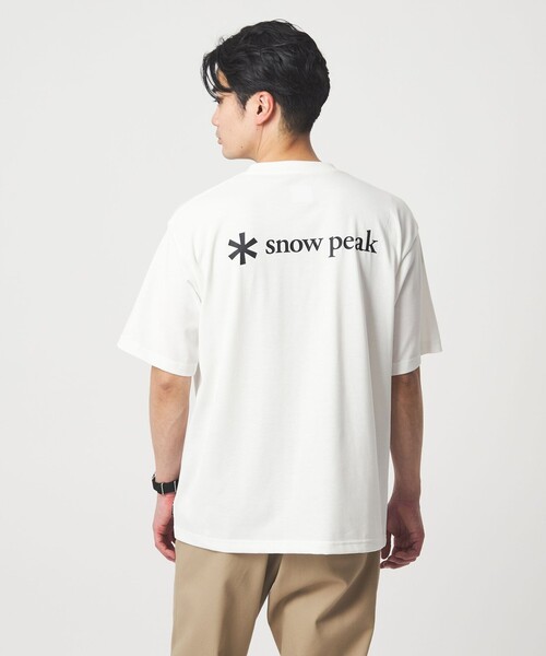 Snow Peak(スノーピーク)の「<snow peak>バック ロゴ Tシャツ(Tシャツ/カットソー・メンズ・ブラック/オフホワイト・XL/M/L)」の2枚目の写真
