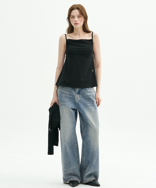 MICANE(ミケーネ)の「イクスラブラシウォッシングワイドデニムパンツ(デニムパンツ・レディース・ブラック/ネイビー・SMALL/MEDIUM/LARGE/X-LARGE/XX-LARGE/X-SMALL)」の11枚目の写真