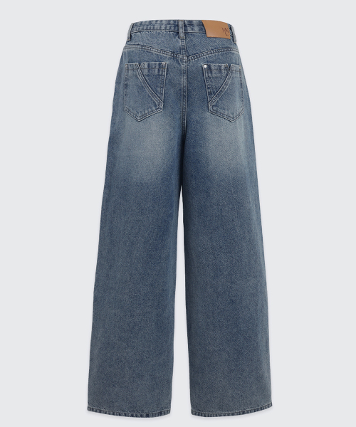 MICANE(ミケーネ)の「イクスラブラシウォッシングワイドデニムパンツ(デニムパンツ・レディース・ブラック/ネイビー・SMALL/MEDIUM/LARGE/X-LARGE/XX-LARGE/X-SMALL)」の14枚目の写真