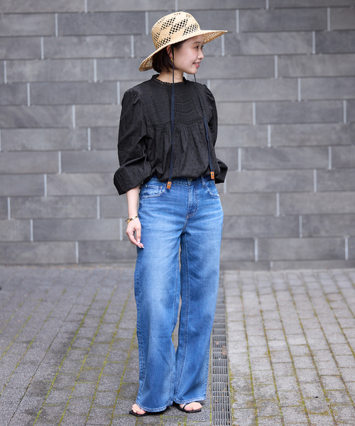 SLOBE IENA（スローブイエナ）の「マニーレースブラウス（シャツ/ブラウス・レディース・ブラック/ホワイト/グリーン・FREE）」の4枚目の写真