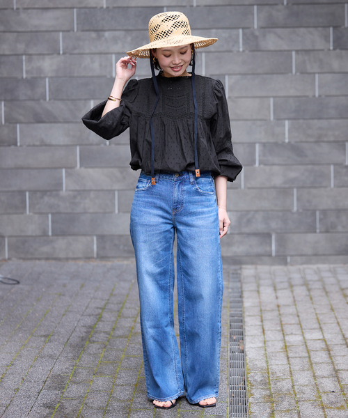 SLOBE IENA（スローブイエナ）の「マニーレースブラウス（シャツ/ブラウス・レディース・ブラック/ホワイト/グリーン・FREE）」の5枚目の写真