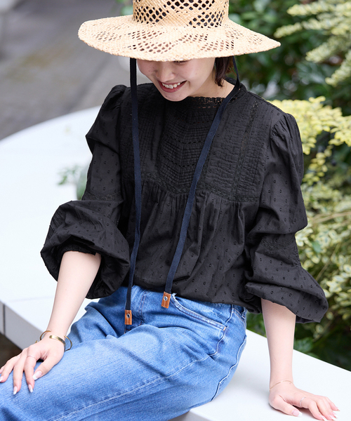 SLOBE IENA（スローブイエナ）の「マニーレースブラウス（シャツ/ブラウス・レディース・ブラック/ホワイト/グリーン・FREE）」の12枚目の写真