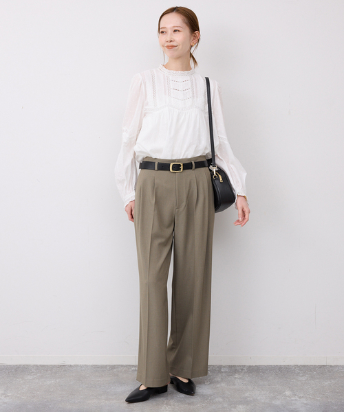 SLOBE IENA（スローブイエナ）の「マニーレースブラウス（シャツ/ブラウス・レディース・ブラック/ホワイト/グリーン・FREE）」の13枚目の写真