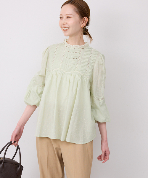 SLOBE IENA（スローブイエナ）の「マニーレースブラウス（シャツ/ブラウス・レディース・ブラック/ホワイト/グリーン・FREE）」の22枚目の写真