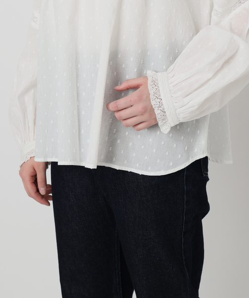 【IENA SLOBE】マニーレースVネックブラウス☆新品☆ SLOBE IENA - SLOBE IENA マニーレースVネックブラウスの通販 by tou's
