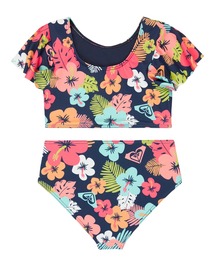 ROXY(���L�V�[)��ROXY �L�b�Y MORNING FLOWER CROP TOP SET ���� �y2026�N�t�ă��f���z/���L�V�[�L�b�Y�Z�b�g�A�b�v(����)(����)