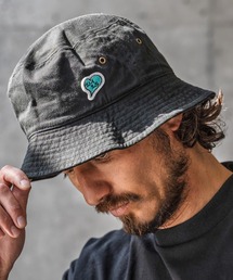 1minute 1second（ワンミニットワンセカンド）の「mko13398-heart patch twill bucket hat バケットハット(1M26N310)（ハット）」