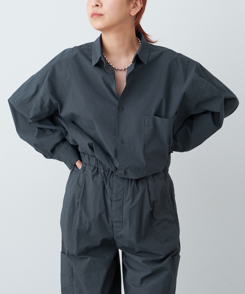 Spick & Span(スピックアンドスパン)の「《追加》ナチュラルダイBIGシャツ4(シャツ/ブラウス・レディース・チャコールグレー・FREE)」の2枚目の写真