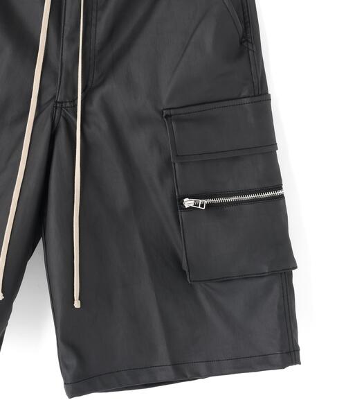 L.H.P(エルエイチピー)の「DankeSchon/ダンケシェーン/COATING CARGO SHORTS(カーゴパンツ・メンズ・ブラック・L/M)」の15枚目の写真