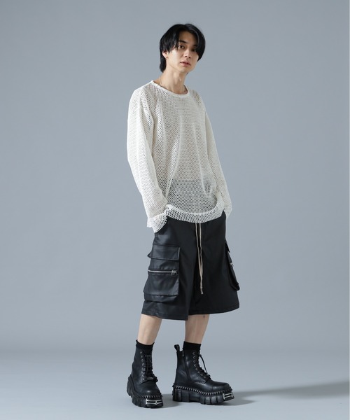 L.H.P(エルエイチピー)の「DankeSchon/ダンケシェーン/COATING CARGO SHORTS(カーゴパンツ・メンズ・ブラック・L/M)」の6枚目の写真