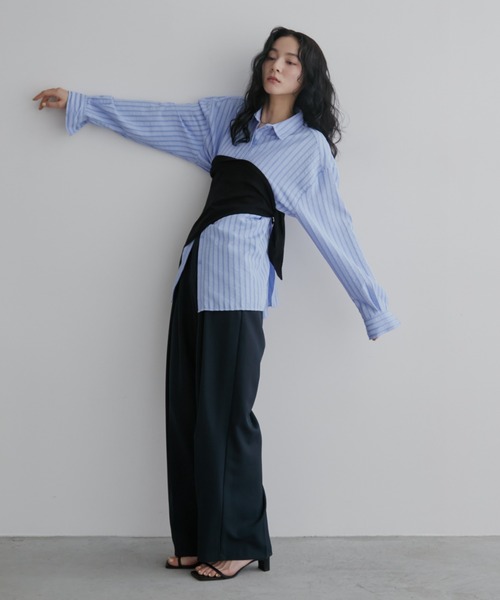 Aunt Marie's（アントマリーズ）の「マルチウェイニットスカーフ（ストール/ショール・レディース・ブラック/グレー・FREE）」の14枚目の写真