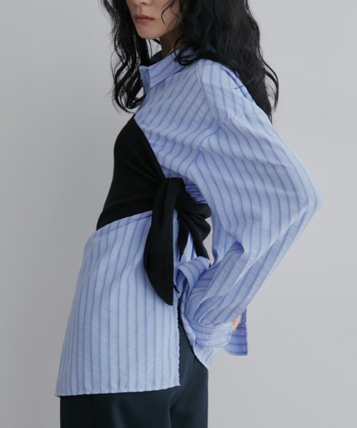 Aunt Marie's（アントマリーズ）の「マルチウェイニットスカーフ（ストール/ショール・レディース・ブラック/グレー・FREE）」の8枚目の写真