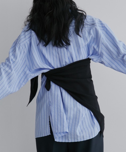 Aunt Marie's（アントマリーズ）の「マルチウェイニットスカーフ（ストール/ショール・レディース・ブラック/グレー・FREE）」の9枚目の写真