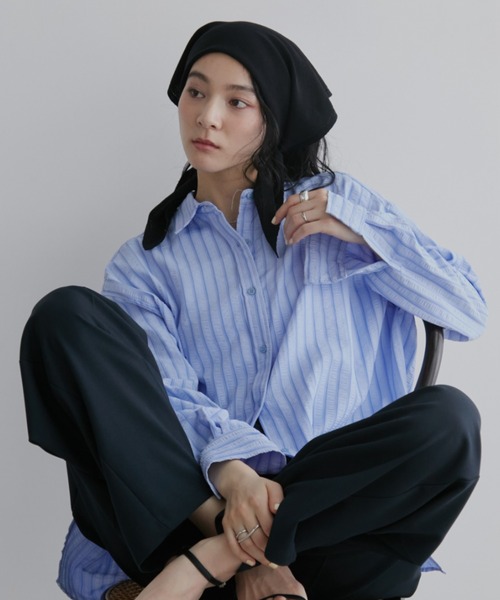 Aunt Marie's（アントマリーズ）の「マルチウェイニットスカーフ（ストール/ショール・レディース・ブラック/グレー・FREE）」の12枚目の写真