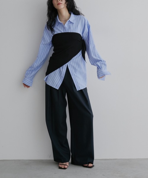 Aunt Marie's（アントマリーズ）の「マルチウェイニットスカーフ（ストール/ショール・レディース・ブラック/グレー・FREE）」の13枚目の写真