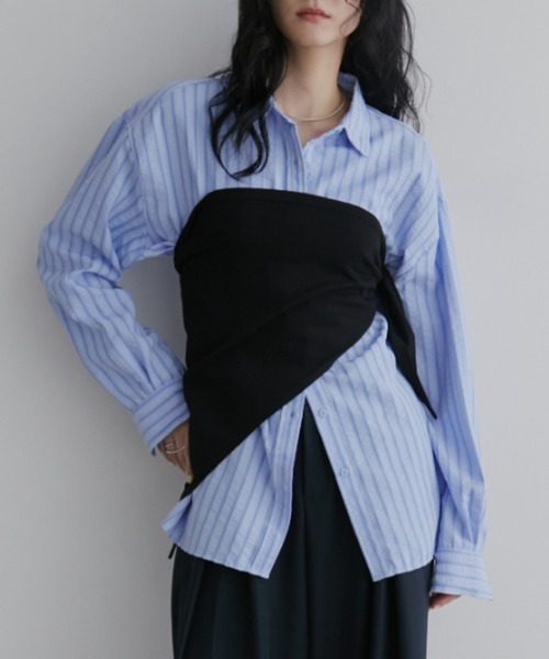 Aunt Marie's（アントマリーズ）の「マルチウェイニットスカーフ（ストール/ショール・レディース・ブラック/グレー・FREE）」の7枚目の写真