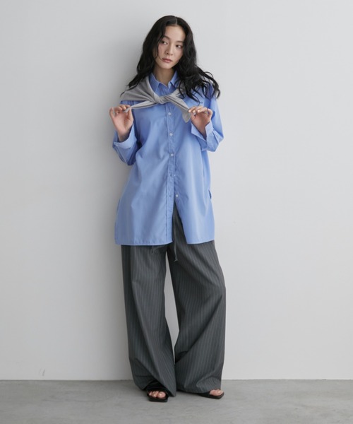 Aunt Marie's（アントマリーズ）の「マルチウェイニットスカーフ（ストール/ショール・レディース・ブラック/グレー・FREE）」の6枚目の写真