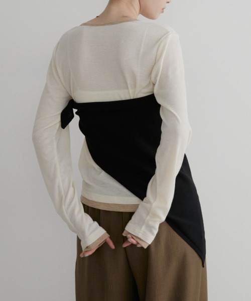 Aunt Marie's（アントマリーズ）の「マルチウェイニットスカーフ（ストール/ショール・レディース・ブラック/グレー・FREE）」の16枚目の写真