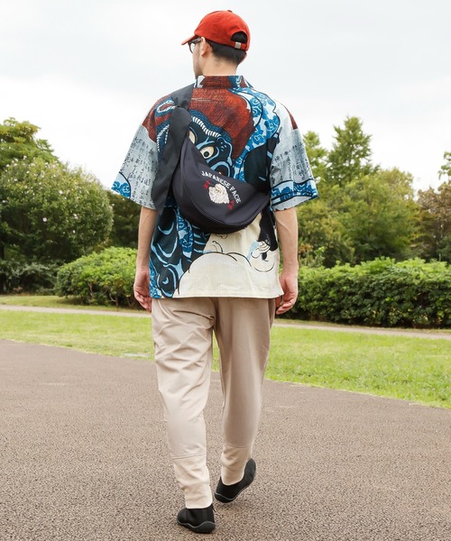 カヤ（カヤ）の「【カヤ】和面たすきバッグ（ショルダーバッグ・メンズ・ネイビー/ベージュ/ブラック/グリーン・FREE）」の7枚目の写真