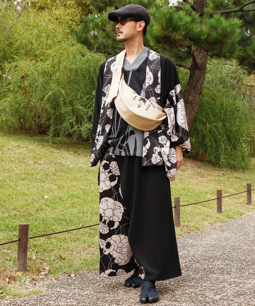 カヤ（カヤ）の「【カヤ】和面たすきバッグ（ショルダーバッグ・メンズ・ネイビー/ベージュ/ブラック/グリーン・FREE）」の13枚目の写真