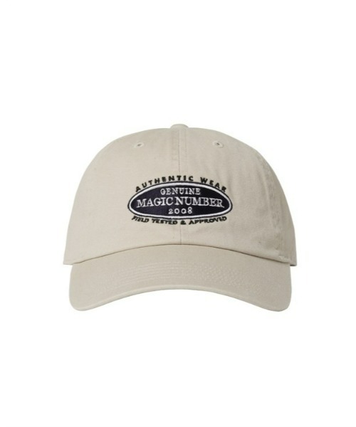 MAGIC NUMBER(マジック ナンバー)の「【MAGIC NUMBER】GENUINE TWILL LOW CAP(キャップ・メンズ・チャコール/ベージュ/バーガンディー/ネイビー・FREE)」の6枚目の写真