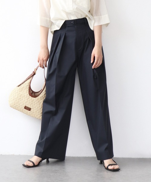 Sirin(シリン)の「≪セットアップ可≫ TRストレッチセミワイドパンツ【2サイズ展開】(その他パンツ・レディース・グレー/ネイビー/ベージュ・SMALL/X-SMALL)」の1枚目の写真