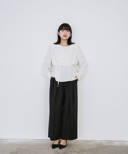 Sirin(シリン)の「≪セットアップ可≫ TRストレッチセミワイドパンツ【2サイズ展開】(その他パンツ・レディース・グレー/ネイビー/ベージュ・SMALL/X-SMALL)」の9枚目の写真