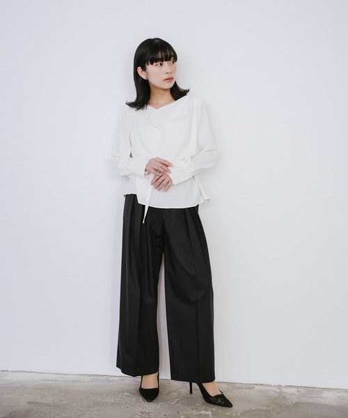 Sirin(シリン)の「≪セットアップ可≫ TRストレッチセミワイドパンツ【2サイズ展開】(その他パンツ・レディース・グレー/ネイビー/ベージュ・SMALL/X-SMALL)」の10枚目の写真