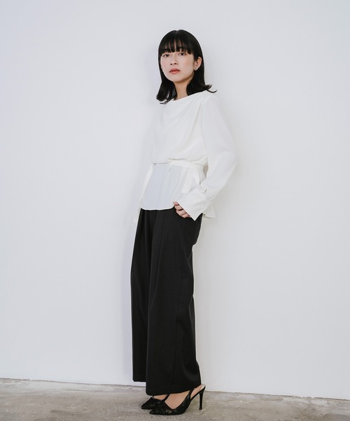 Sirin(シリン)の「≪セットアップ可≫ TRストレッチセミワイドパンツ【2サイズ展開】(その他パンツ・レディース・グレー/ネイビー/ベージュ・SMALL/X-SMALL)」の11枚目の写真