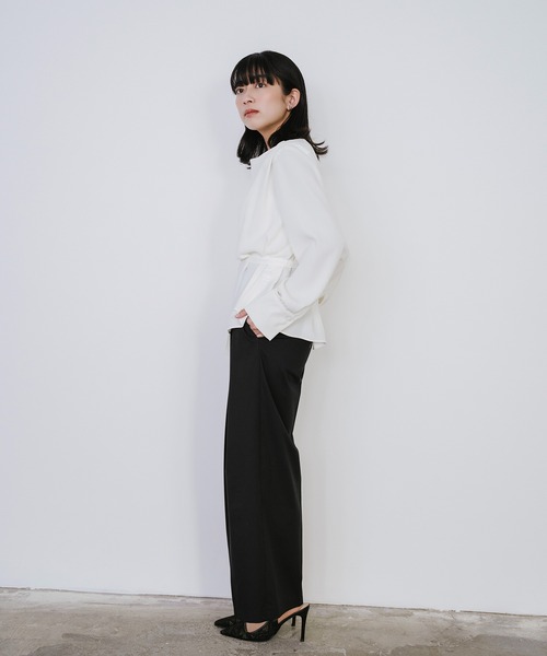 Sirin(シリン)の「≪セットアップ可≫ TRストレッチセミワイドパンツ【2サイズ展開】(その他パンツ・レディース・グレー/ネイビー/ベージュ・SMALL/X-SMALL)」の12枚目の写真