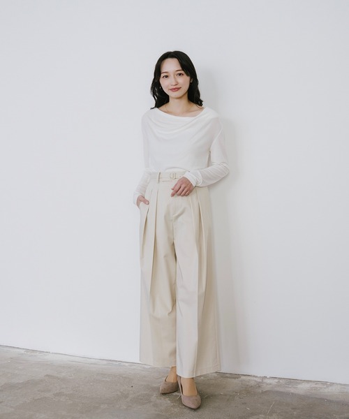 Sirin(シリン)の「≪セットアップ可≫ TRストレッチセミワイドパンツ【2サイズ展開】(その他パンツ・レディース・グレー/ネイビー/ベージュ・SMALL/X-SMALL)」の15枚目の写真