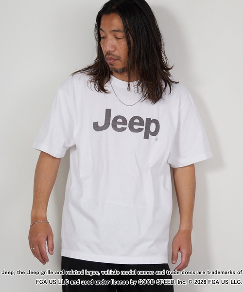 GOOD ROCK SPEED(グッドロックスピード)の「GOOD ROCK SPEED/グッドロックスピード ジープ ピグメントダイ 丸胴プリントデザインTシャツ 秋 秋服 2026年秋冬(Tシャツ/カットソー・メンズ・ホワイト/チャコールグレー/イエロー・M/L/XL)」の1枚目の写真