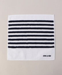 COMME CA MEN（コムサメン）の「ボーダー柄 タオルハンカチ（ハンカチ/ハンドタオル）」
