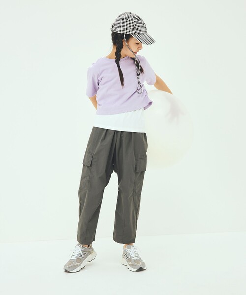 green label relaxing(グリーンレーベルリラクシング)の「【スタメンシリーズ】タッサーカーゴパンツ / キッズ 100cm-160cm 撥水 UVカット(その他パンツ・キッズ・オリーブ/ライトブルー/ダークグレー・140cm/130cm/110cm/100cm/150cm/120cm/160cm)」の6枚目の写真