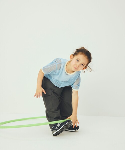 green label relaxing(グリーンレーベルリラクシング)の「【スタメンシリーズ】タッサーカーゴパンツ / キッズ 100cm-160cm 撥水 UVカット(その他パンツ・キッズ・オリーブ/ライトブルー/ダークグレー・140cm/130cm/110cm/100cm/150cm/120cm/160cm)」の8枚目の写真