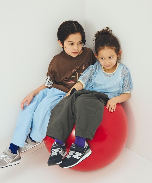 green label relaxing(グリーンレーベルリラクシング)の「【スタメンシリーズ】タッサーカーゴパンツ / キッズ 100cm-160cm 撥水 UVカット(その他パンツ・キッズ・オリーブ/ライトブルー/ダークグレー・140cm/130cm/110cm/100cm/150cm/120cm/160cm)」の9枚目の写真