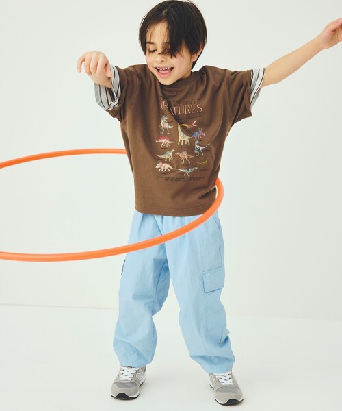 green label relaxing(グリーンレーベルリラクシング)の「【スタメンシリーズ】タッサーカーゴパンツ / キッズ 100cm-160cm 撥水 UVカット(その他パンツ・キッズ・オリーブ/ライトブルー/ダークグレー・140cm/130cm/110cm/100cm/150cm/120cm/160cm)」の11枚目の写真