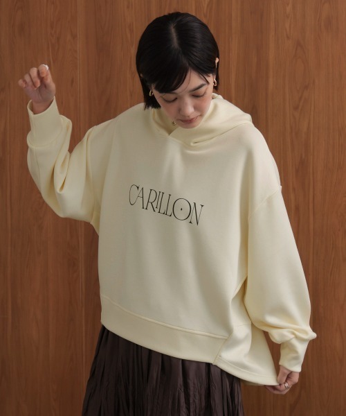 Bou Jeloud（ブージュルード）の「ｼﾝﾌﾟﾙﾛｺﾞｺｸｰﾝPK（パーカー・レディース・グレー/アイボリー/ブラック・FREE）」の5枚目の写真