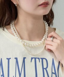 mystic | Ｗパールネックレス(ネックレス)