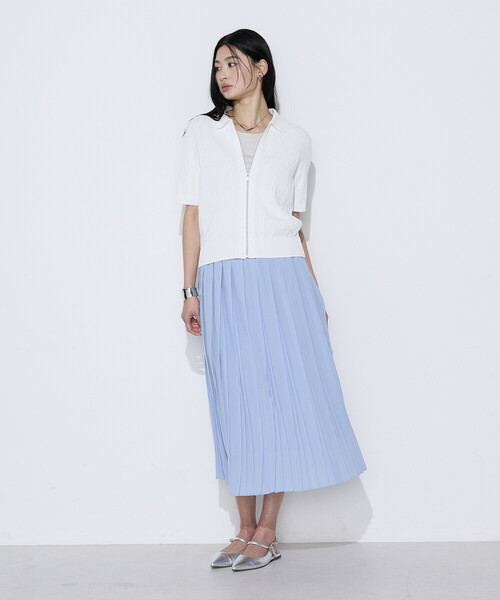 COMME CA(コムサ)の「フィネスボイル プリーツスカート(スカート・レディース・サックスブルー/チャコール・11号/9号)」の10枚目の写真