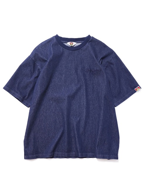 BEN DAVIS/PROJECT LINE（ベンデイビスプロジェクトライン）の「KNIT DENIM CREW（Tシャツ/カットソー・メンズ・ブラック系/インディゴブルー・MEDIUM/LARGE/X-LARGE）」の2枚目の写真