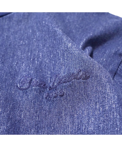 BEN DAVIS/PROJECT LINE（ベンデイビスプロジェクトライン）の「KNIT DENIM CREW（Tシャツ/カットソー・メンズ・ブラック系/インディゴブルー・MEDIUM/LARGE/X-LARGE）」の3枚目の写真