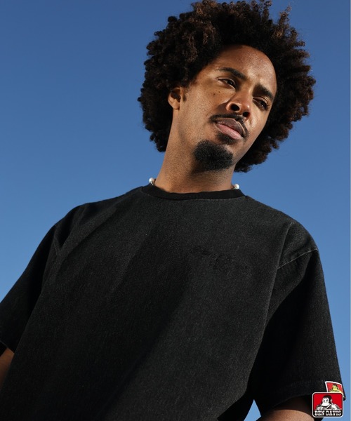 BEN DAVIS/PROJECT LINE(ベンデイビスプロジェクトライン)の「KNIT DENIM CREW/デニムライクカットソー 刺繍(Tシャツ/カットソー・メンズ・ブラック系/インディゴブルー・MEDIUM/LARGE/X-LARGE)」の11枚目の写真