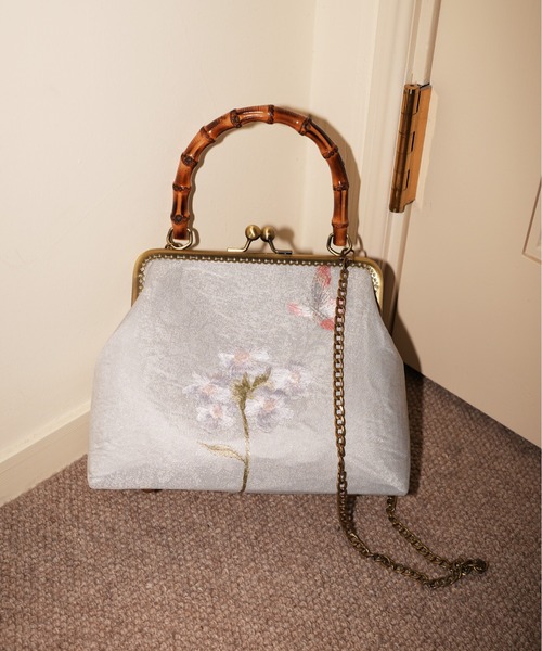 IMARI(イマリ)の「【 IMARI / イマリ 】 バンブー ハンドル 刺繍 ハンドバッグ(ハンドバッグ・レディース・ホワイト・FREE)」の9枚目の写真