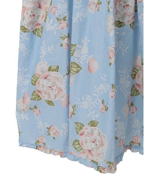 PINK HOUSE（ピンクハウス）の「ポワン・ド・ローズプリントミディワンピース（ワンピース・レディース・ライトピンク/ブラック/アクア/キナリ・フリー）」の9枚目の写真