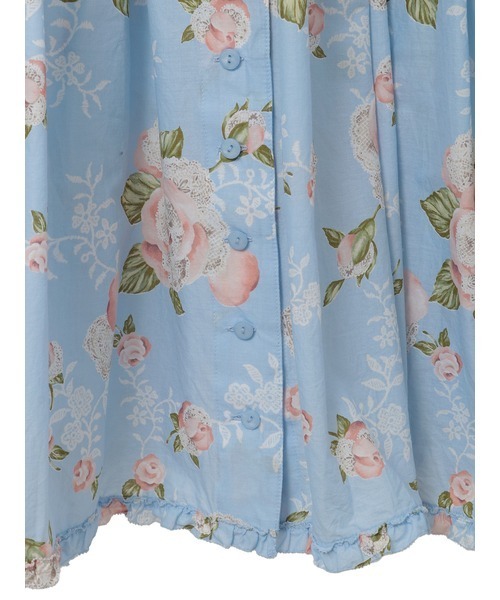 PINK HOUSE（ピンクハウス）の「ポワン・ド・ローズプリントミディワンピース（ワンピース・レディース・ライトピンク/ブラック/アクア/キナリ・フリー）」の10枚目の写真