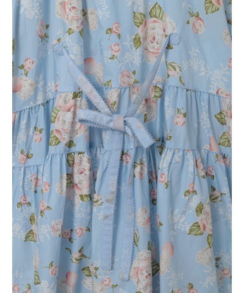 PINK HOUSE（ピンクハウス）の「ポワン・ド・ローズプリントミディワンピース（ワンピース・レディース・ライトピンク/ブラック/アクア/キナリ・フリー）」の11枚目の写真