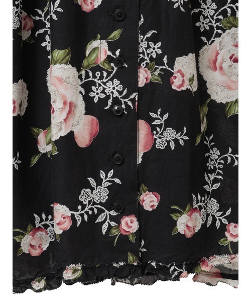 PINK HOUSE（ピンクハウス）の「ポワン・ド・ローズプリントミディワンピース（ワンピース・レディース・ライトピンク/ブラック/アクア/キナリ・フリー）」の14枚目の写真